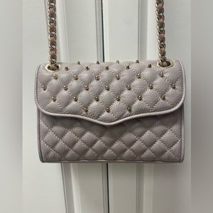 Rebecca Minkoff purse. Perfect condition. classic beige with gold studs. ⭐️